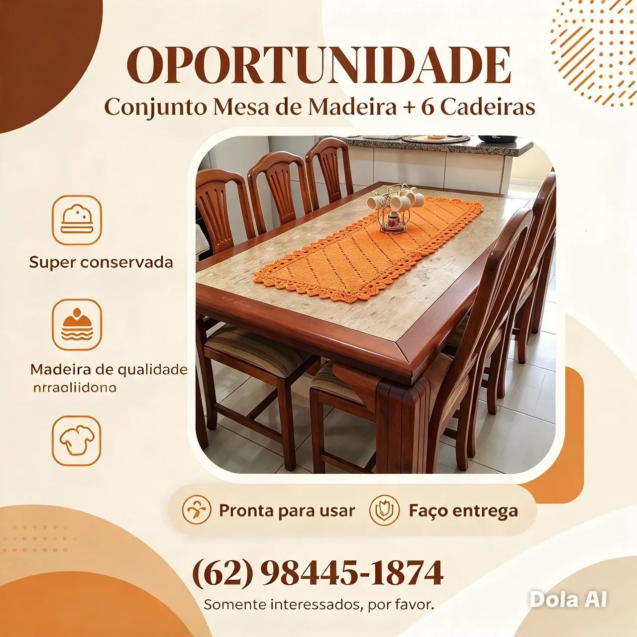 Mesa de Madeira  - Foto 2