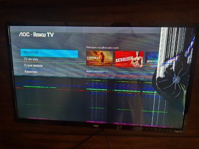 Smart TV AOC DLED 32 Polegadas WI-FI Roku TV Quad Core