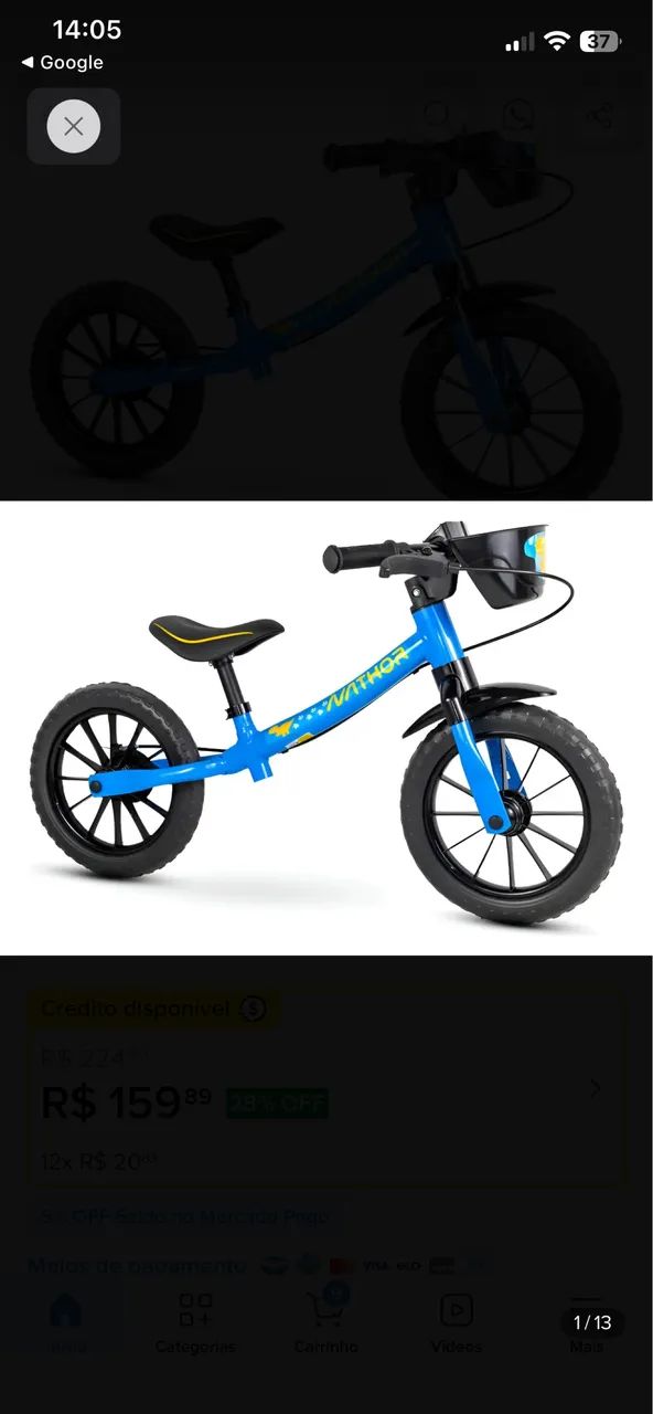 Bicicleta equilíbrio