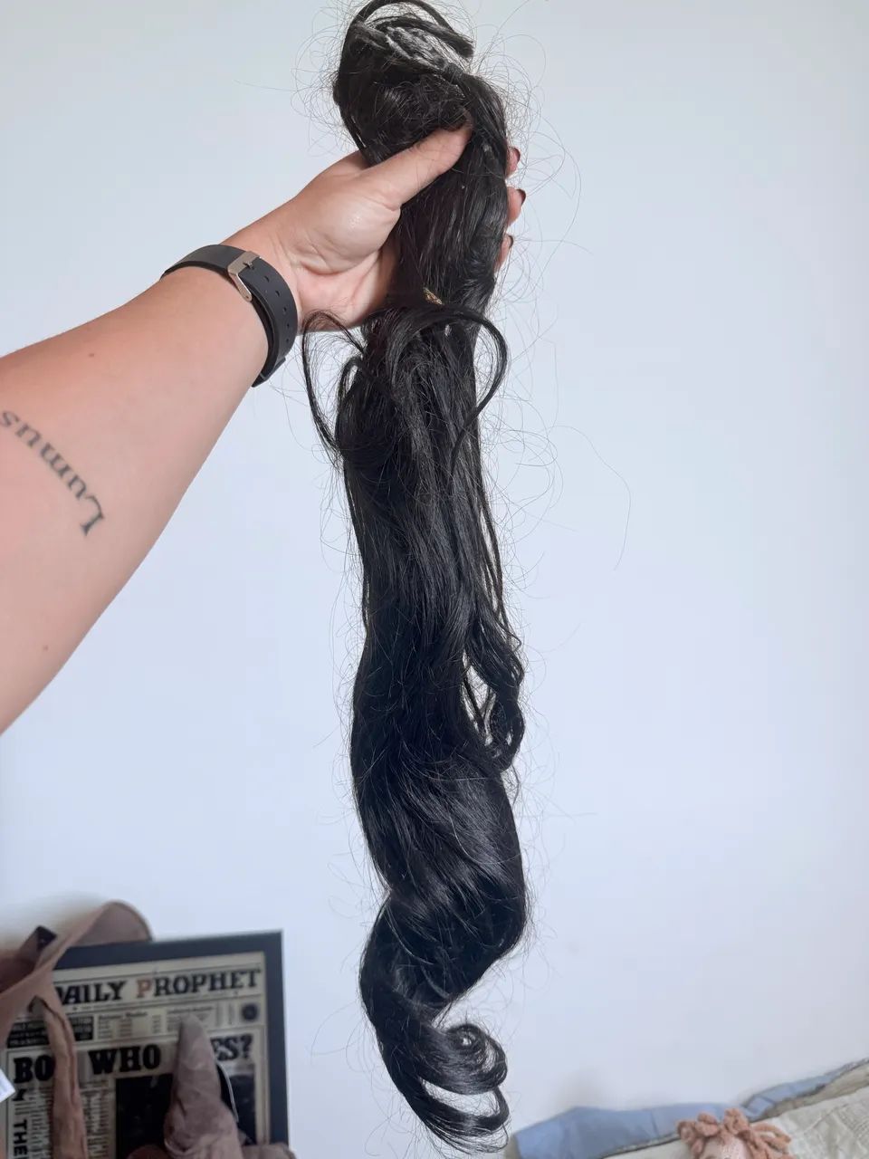 70cm cabelo humano preto  - Foto 2