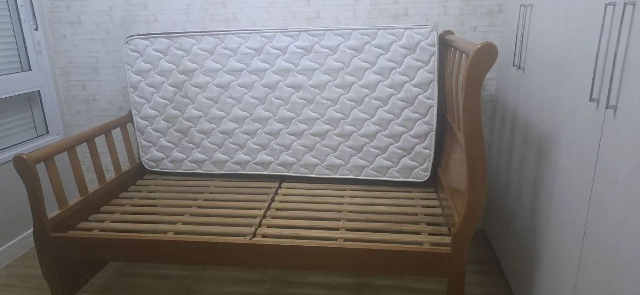 Cama madeira maciça e colchão Castor  - Foto 3