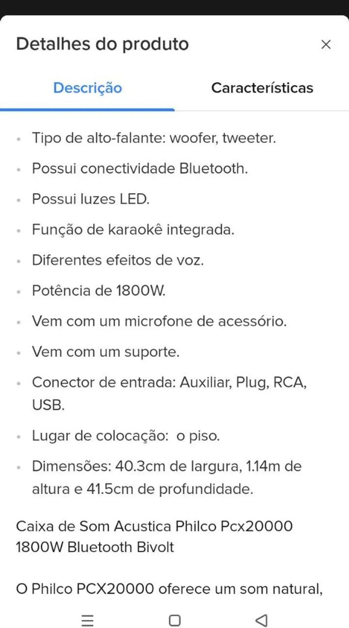 Caixa de som acústica Philco  - Foto 4
