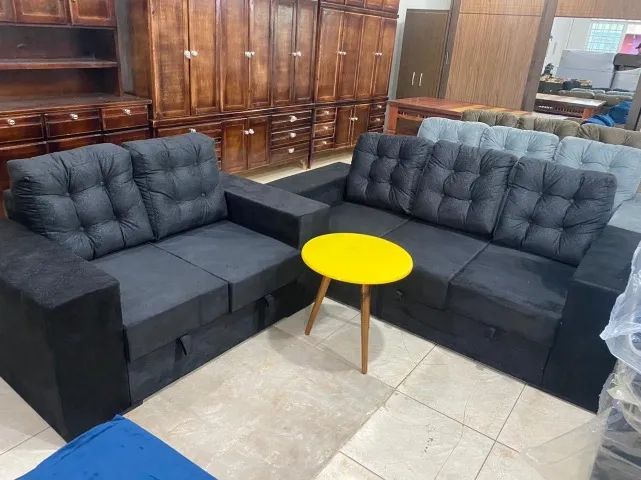 JOGO 3 e 2 ASSENTOS RETRÁTIL SOFA COMPLETO NOVO , (DIRETO DA FÁBRICA) - Foto 3