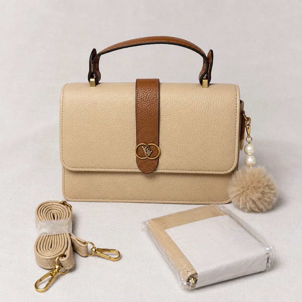 Bolsa feminina marrom bonita sofisticada  - Foto 4