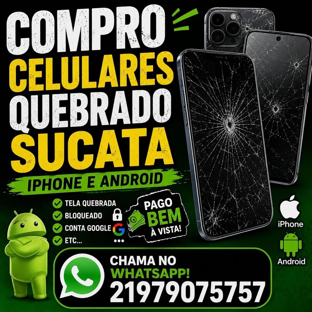 Conserto de celular troca de tela , etc , compro celular quebrado