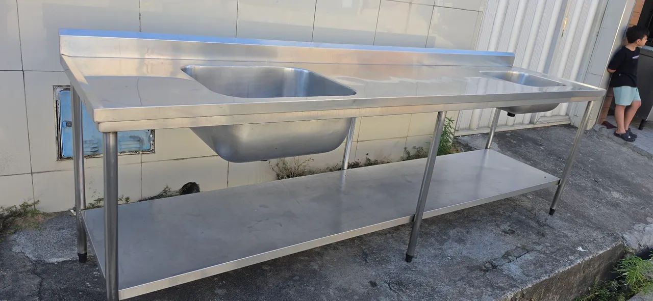 Bancadas inox com pia  - Foto 2