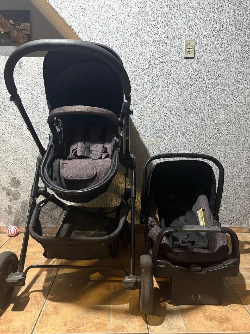 Carrimbo de bebê e bebê conforto com base - Foto 5