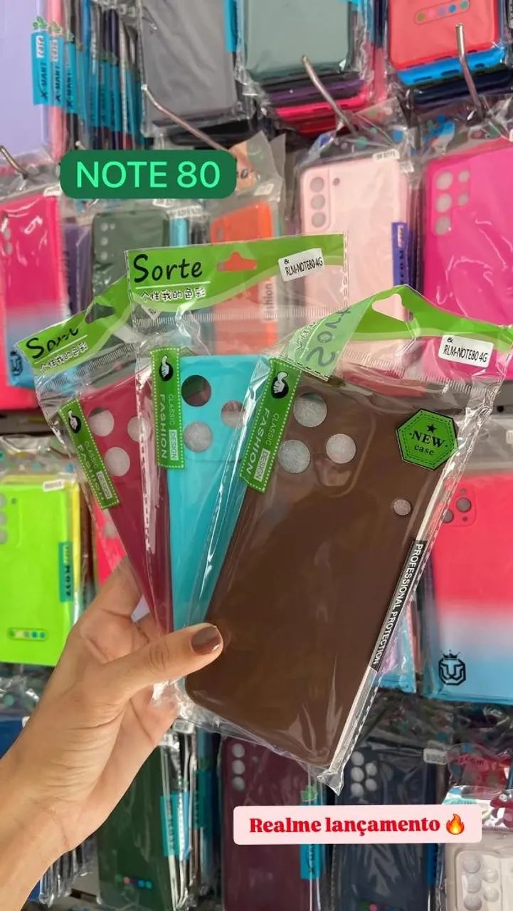 CAPA AVELUDADA REALME LANÇAMENTO 
