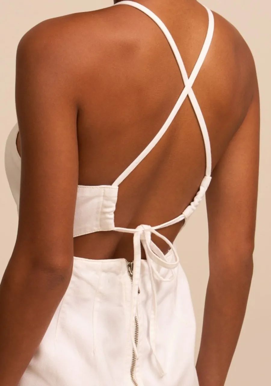Macacao off White sarja renner - Foto 3