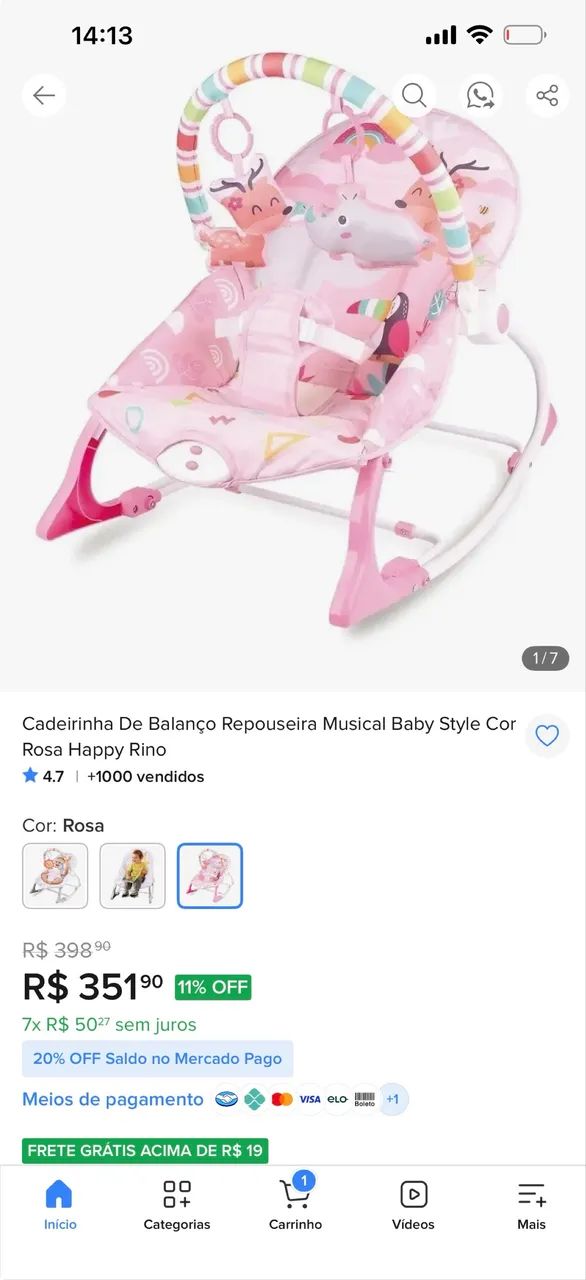 Cadeira de balanço infantil  - Foto 5
