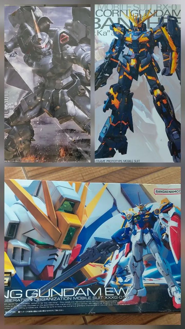 Kit gundam Banshee, wing e Ginn bandai 