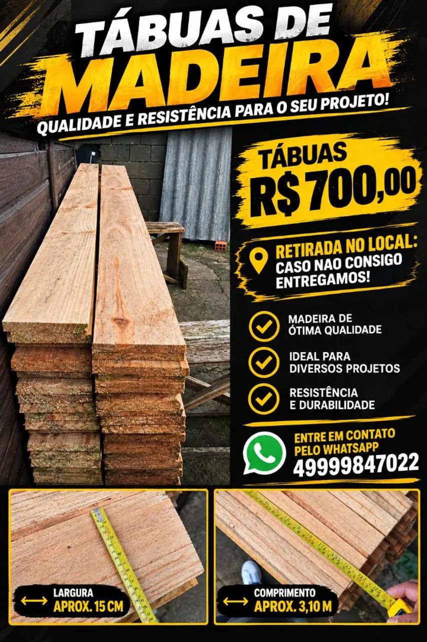 Vendo tábuas 
