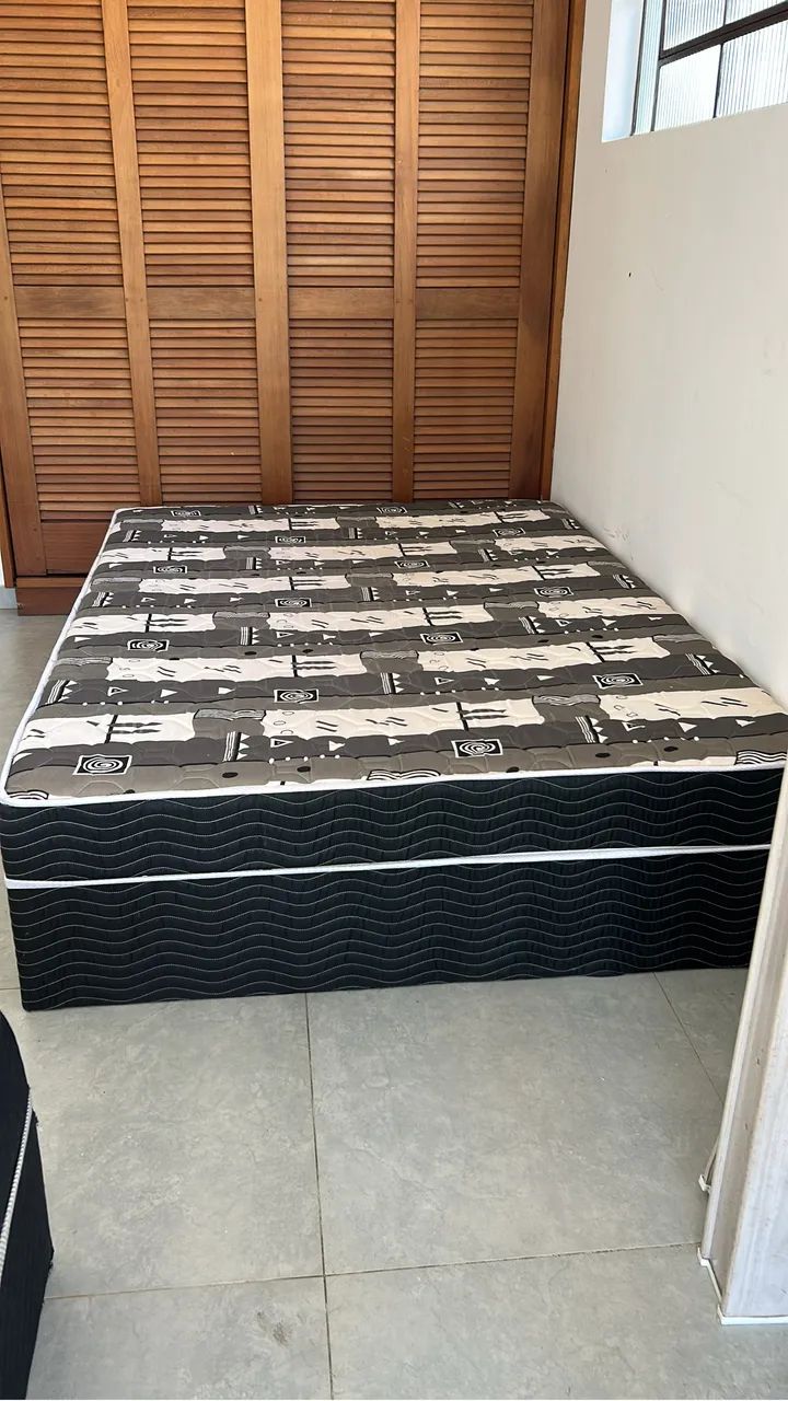 Cama box casal conjugada