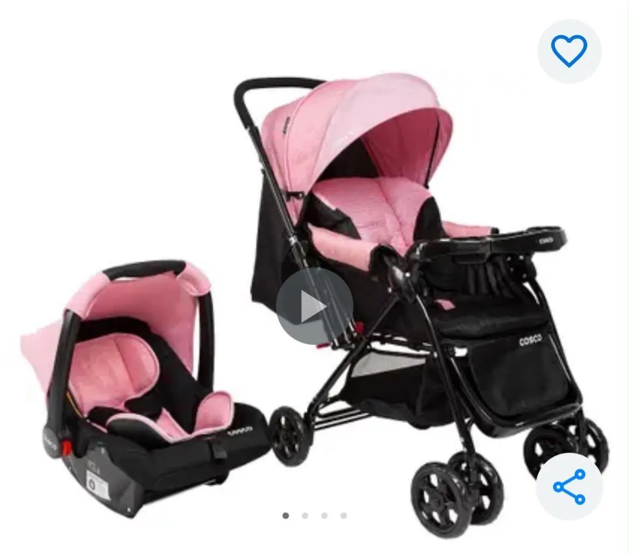 Carrinho de bebê + Bebê conforto
