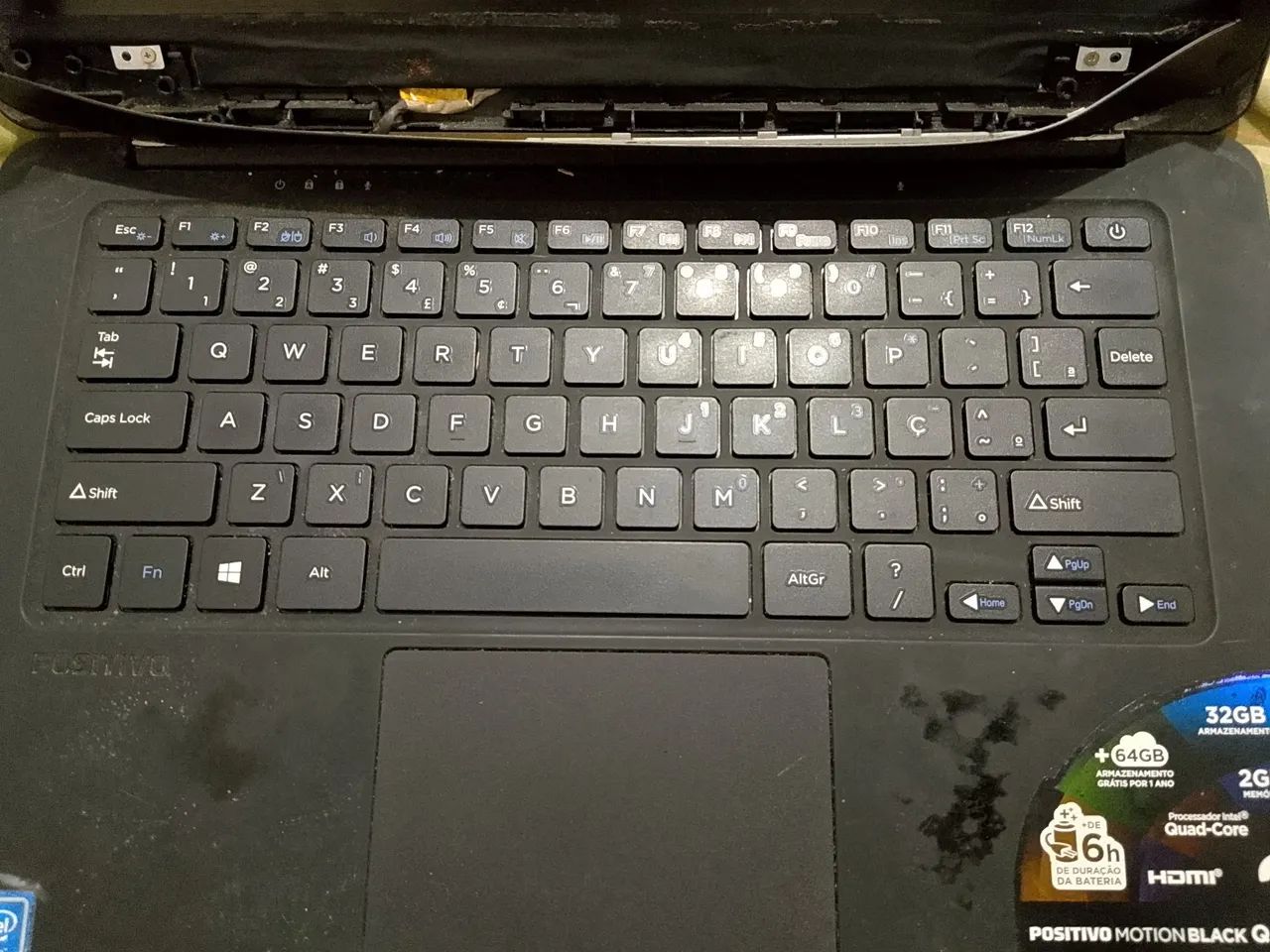 Notebook Positivo motion  com defeito, não liga - para retirar peças.<br> - Foto 5