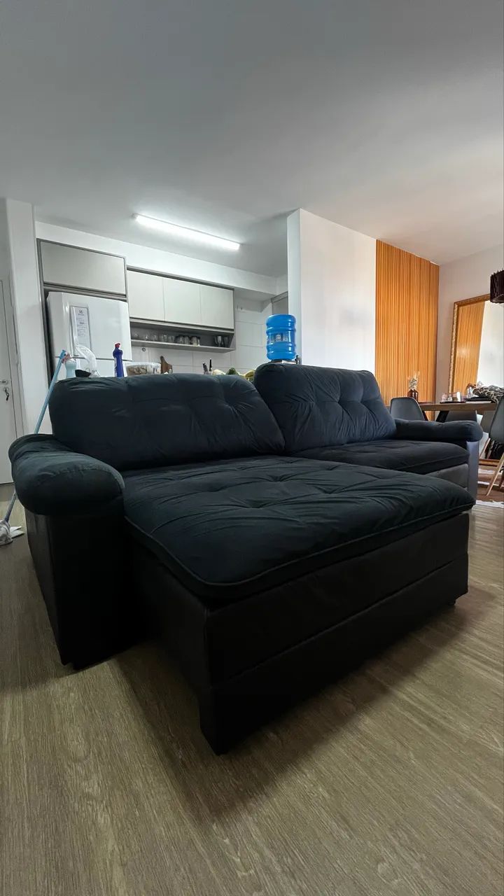 Sofá retrátil em chenile  - Foto 4