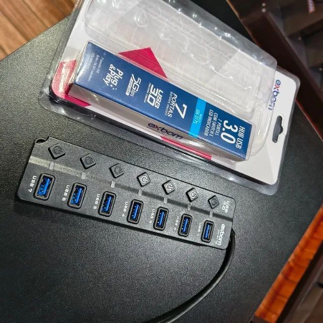 Hub Usb 3.0 7 portas com Switch e Led indicador 5GBps - Foto 5