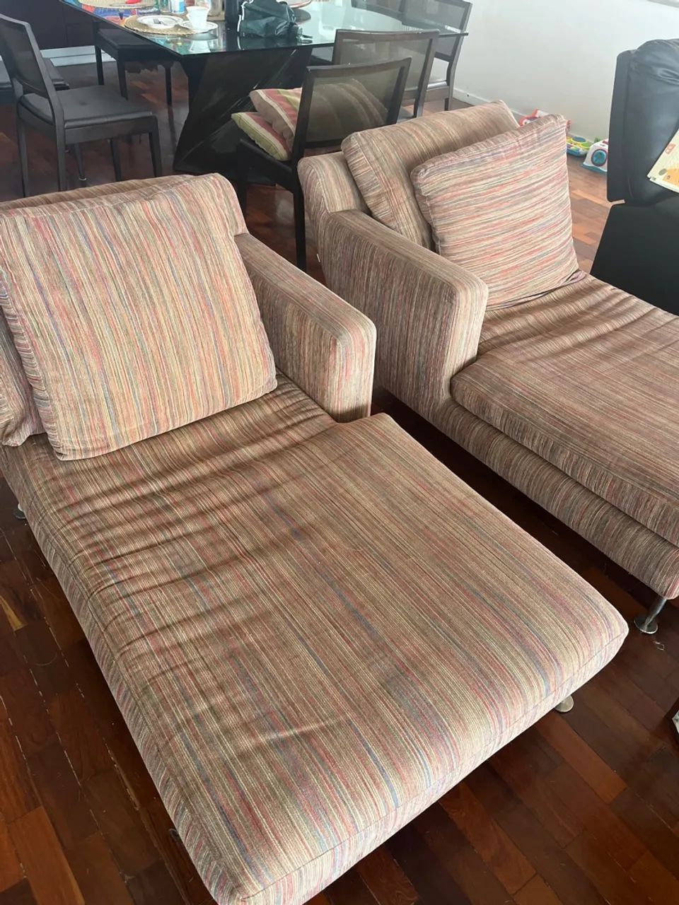 Poltrona/Chaise vintage estofada 