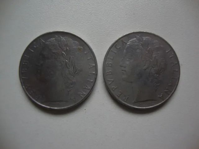 Lote 2 Moedas 100 Liras . - Foto 2