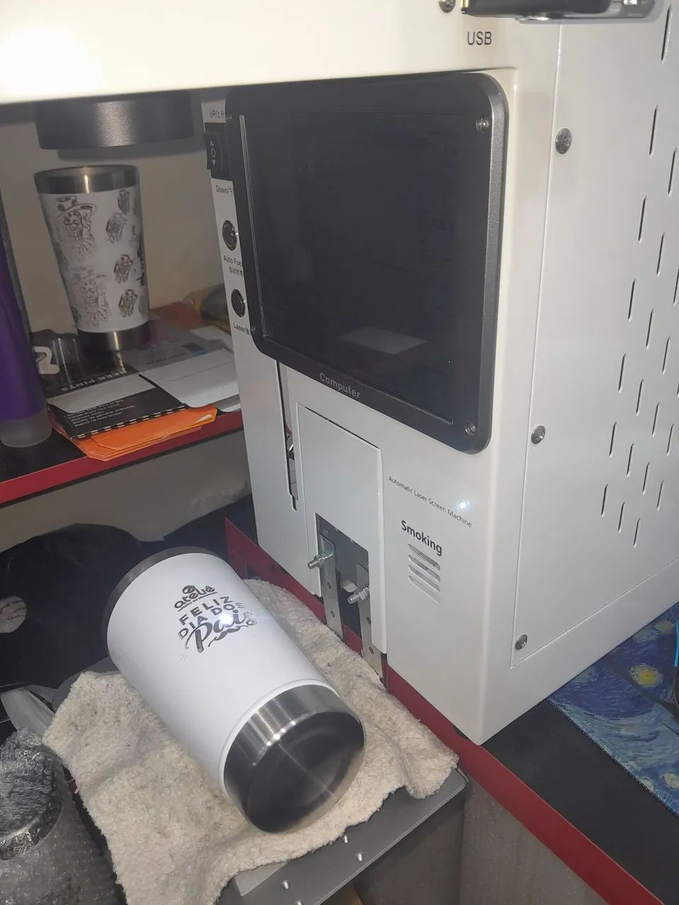 Gravação a Laser em Copos e Garrafas - Foto 4