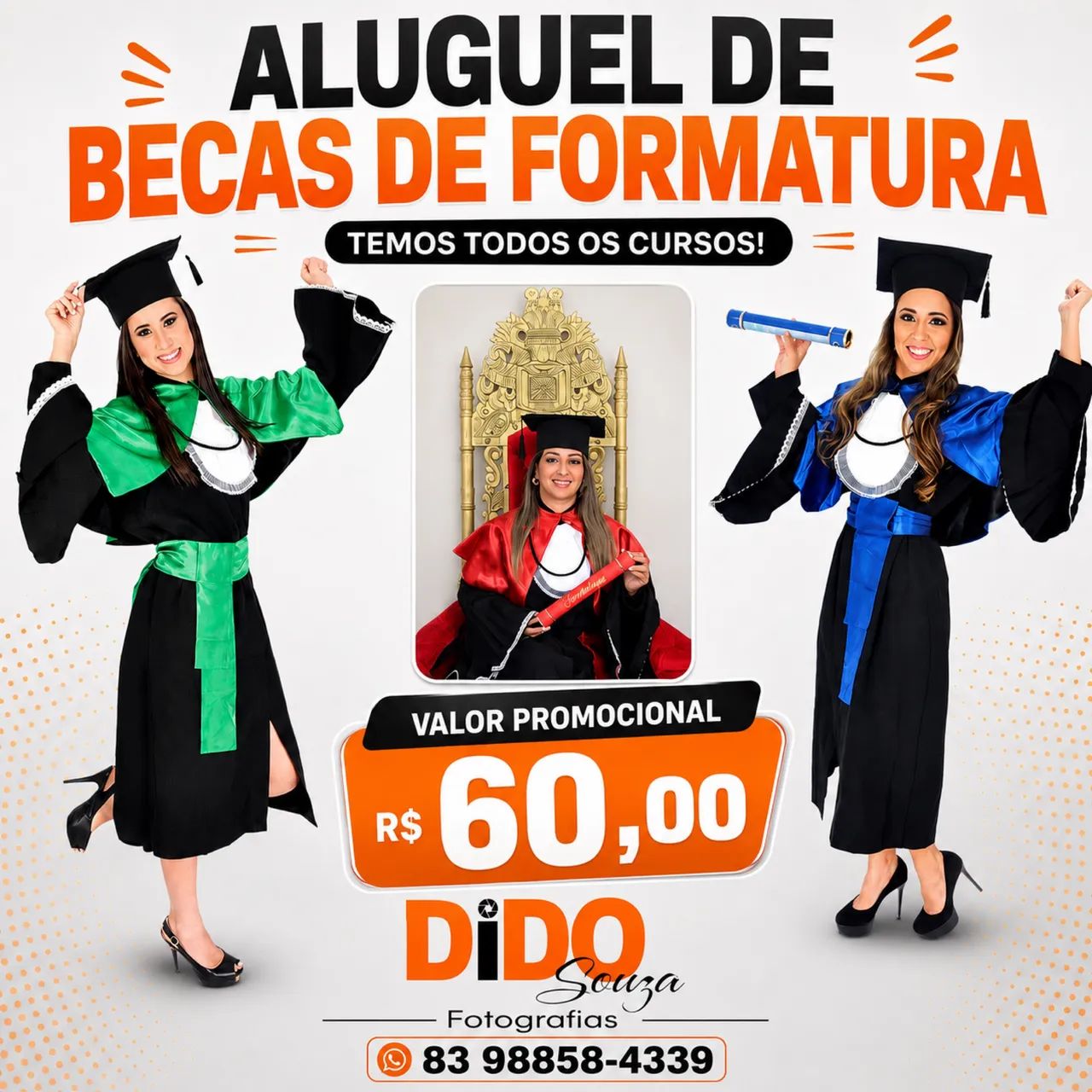 Aluguel de beca de formatura 