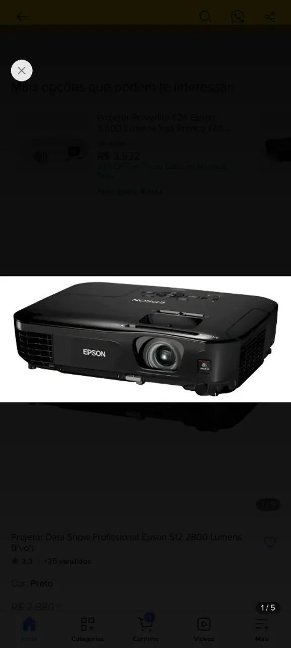 Projetor epson 