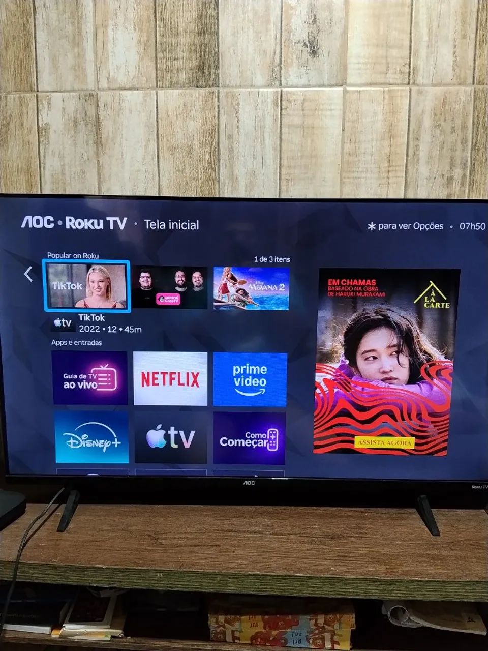 Tv smart Roku AOC 43 polegadas 