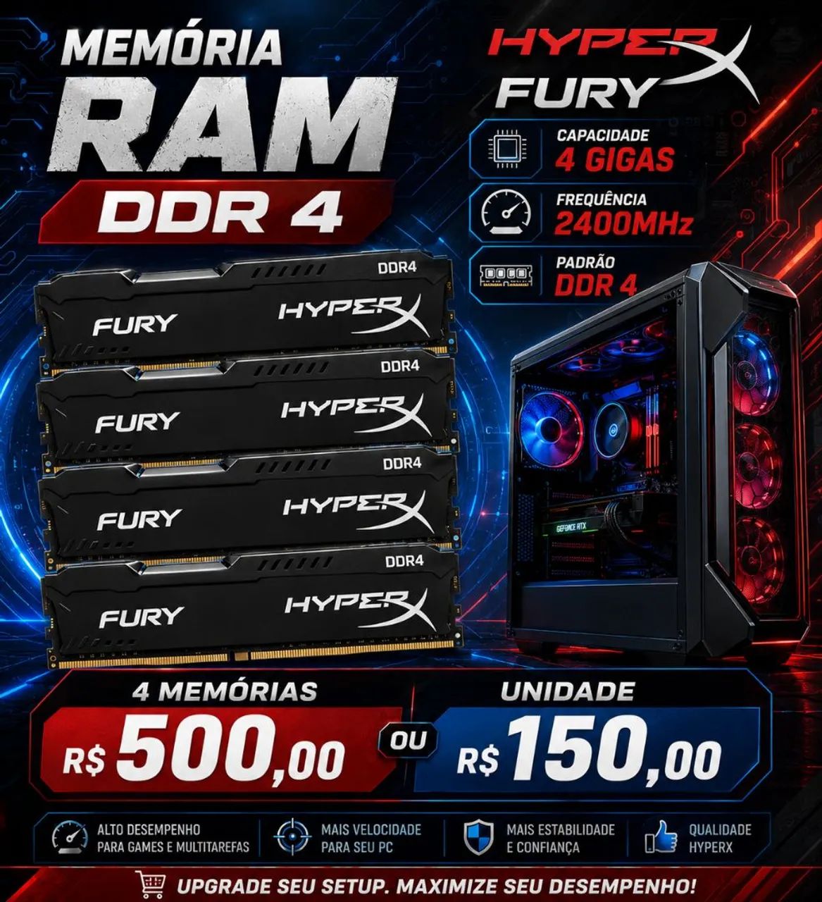 Ddr4 4 gigas 2400 GHZ