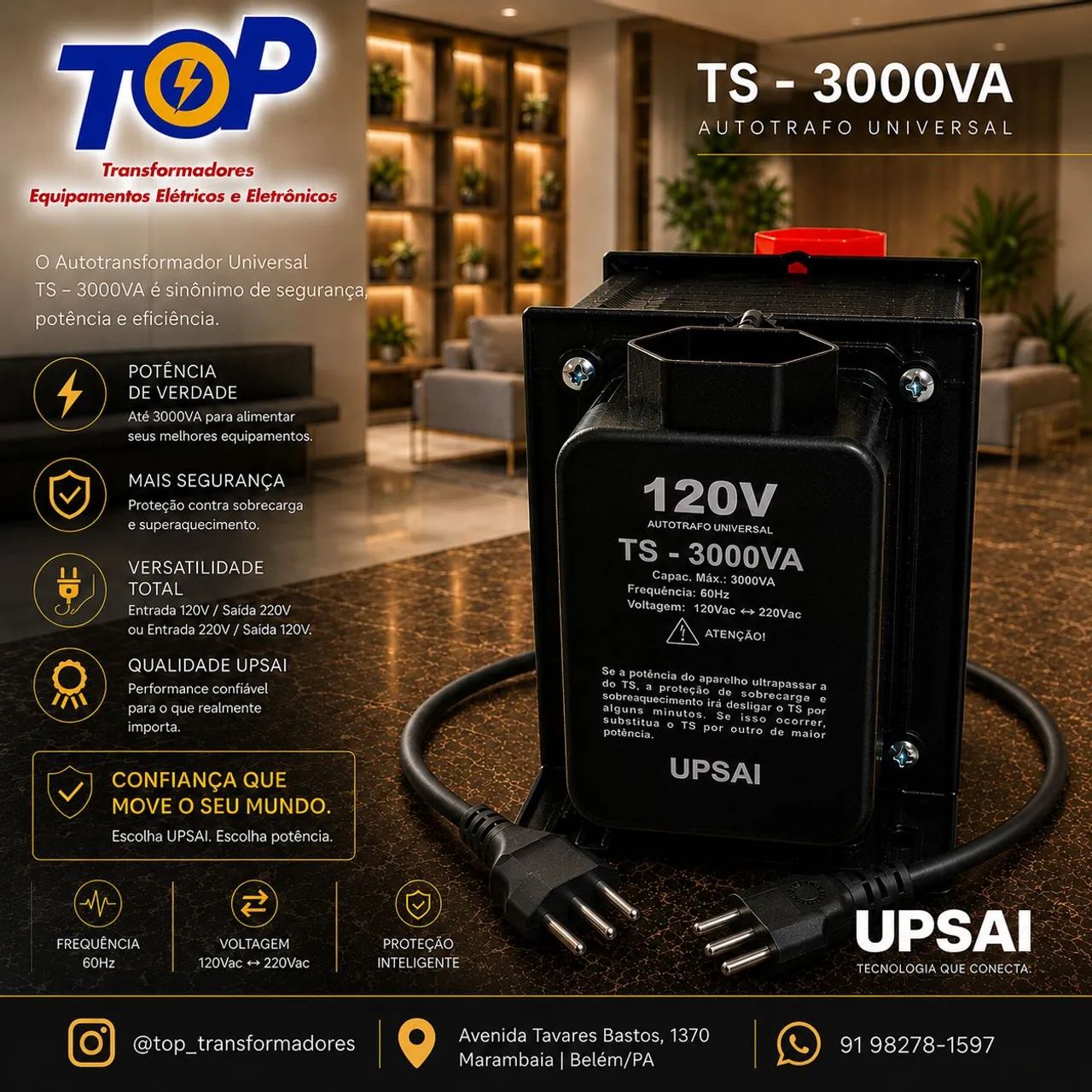 Transformador 3000 va UPSAI