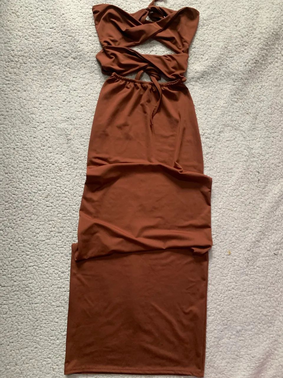 vestido longo poliamida 