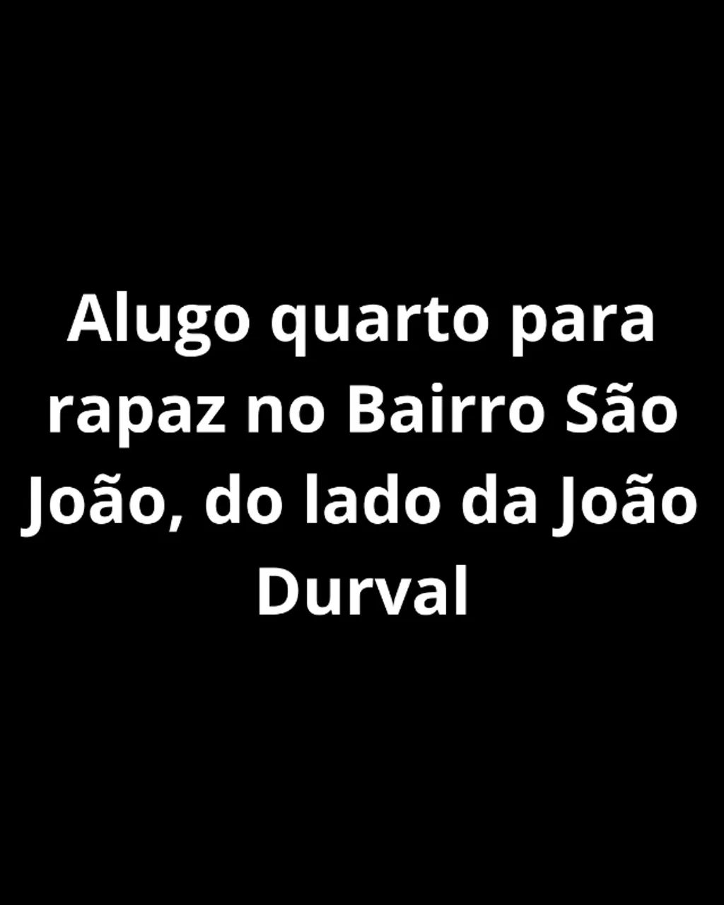 Alugo quarto em apartamento para rapazes