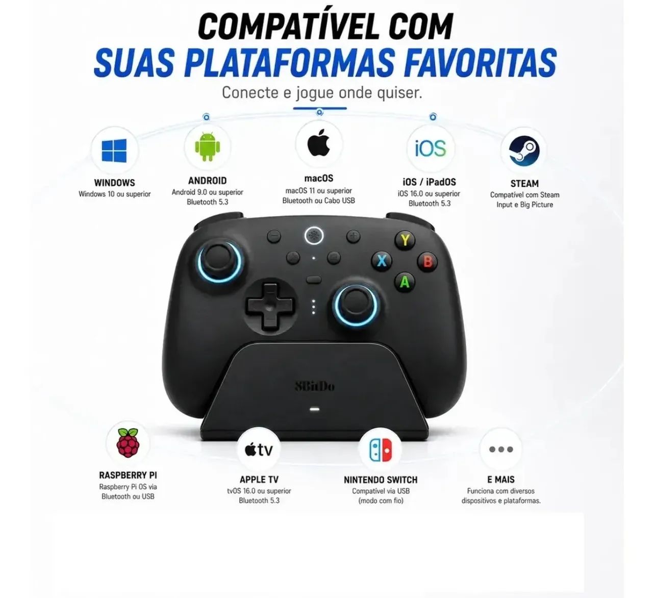 Controle 8bitdo Ultimate 2 Wireless Compatível Switch - Foto 2
