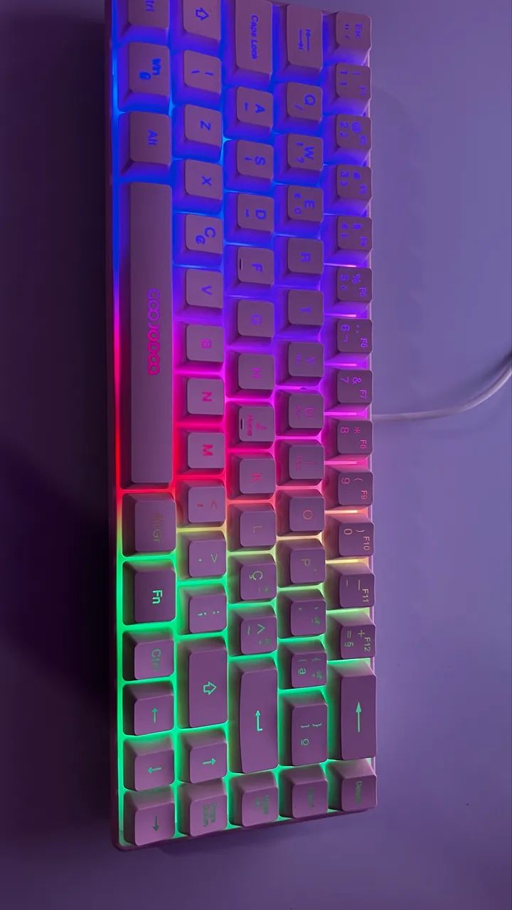 Teclado Gamer Rosa Novo  - Foto 3