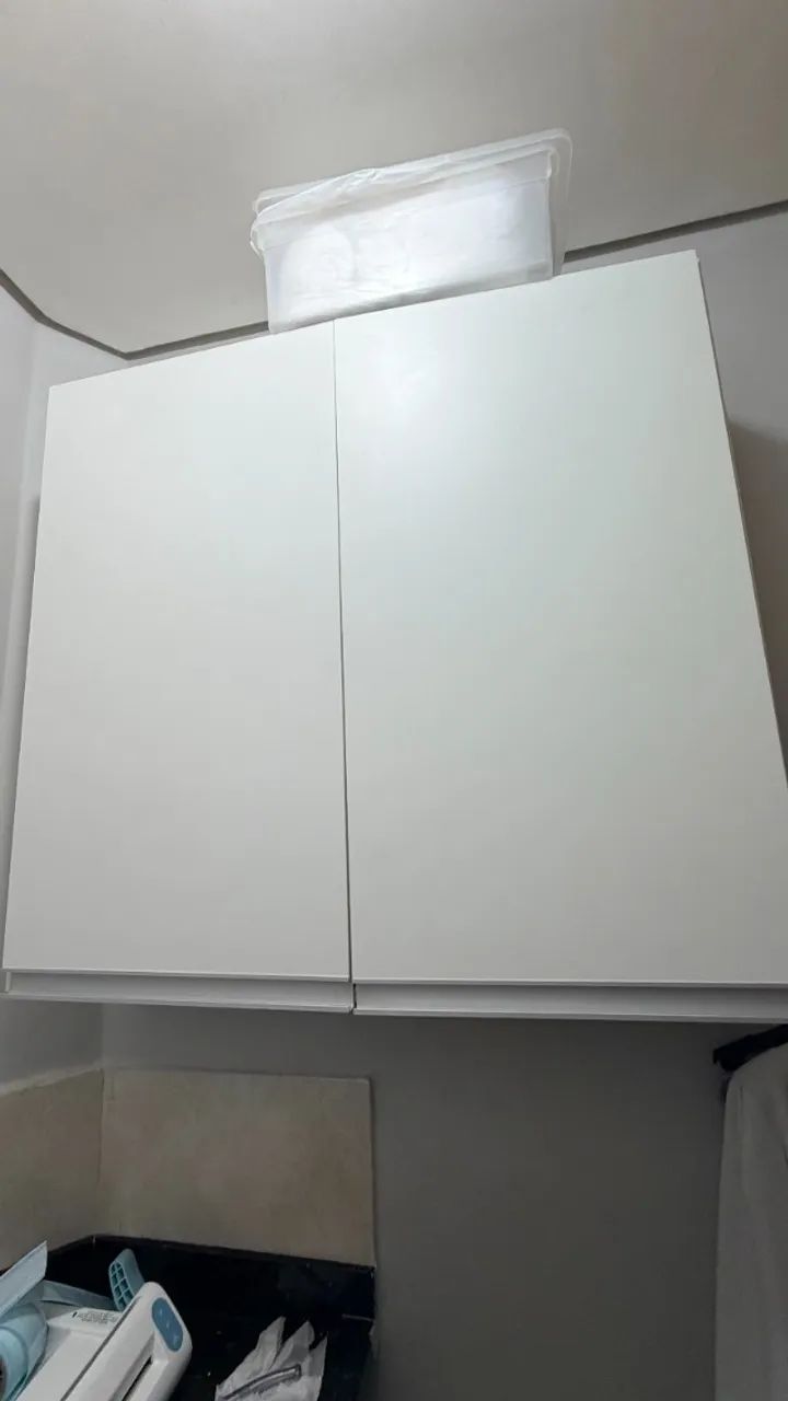 ARMÁRIO AÉREO BRANCO MDF DUAS PORTAS