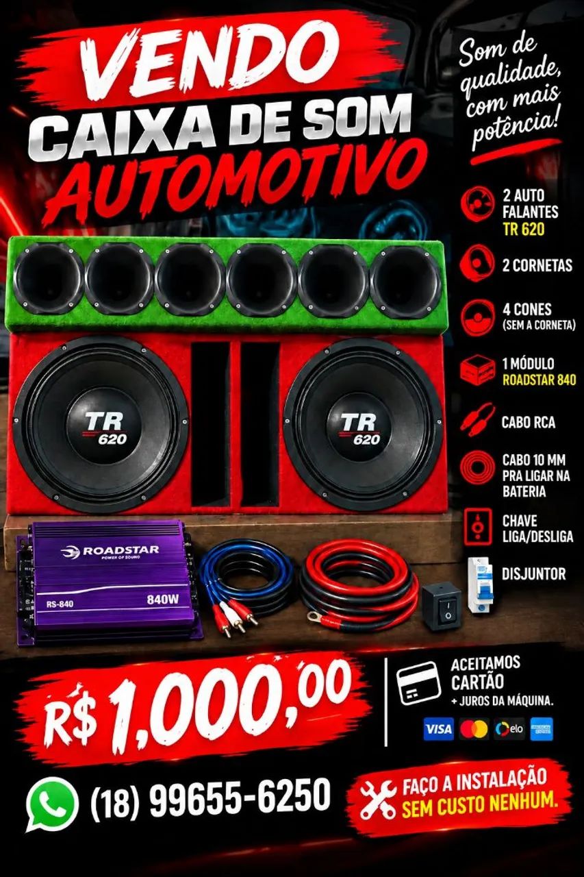 Caixa de som automotivo 