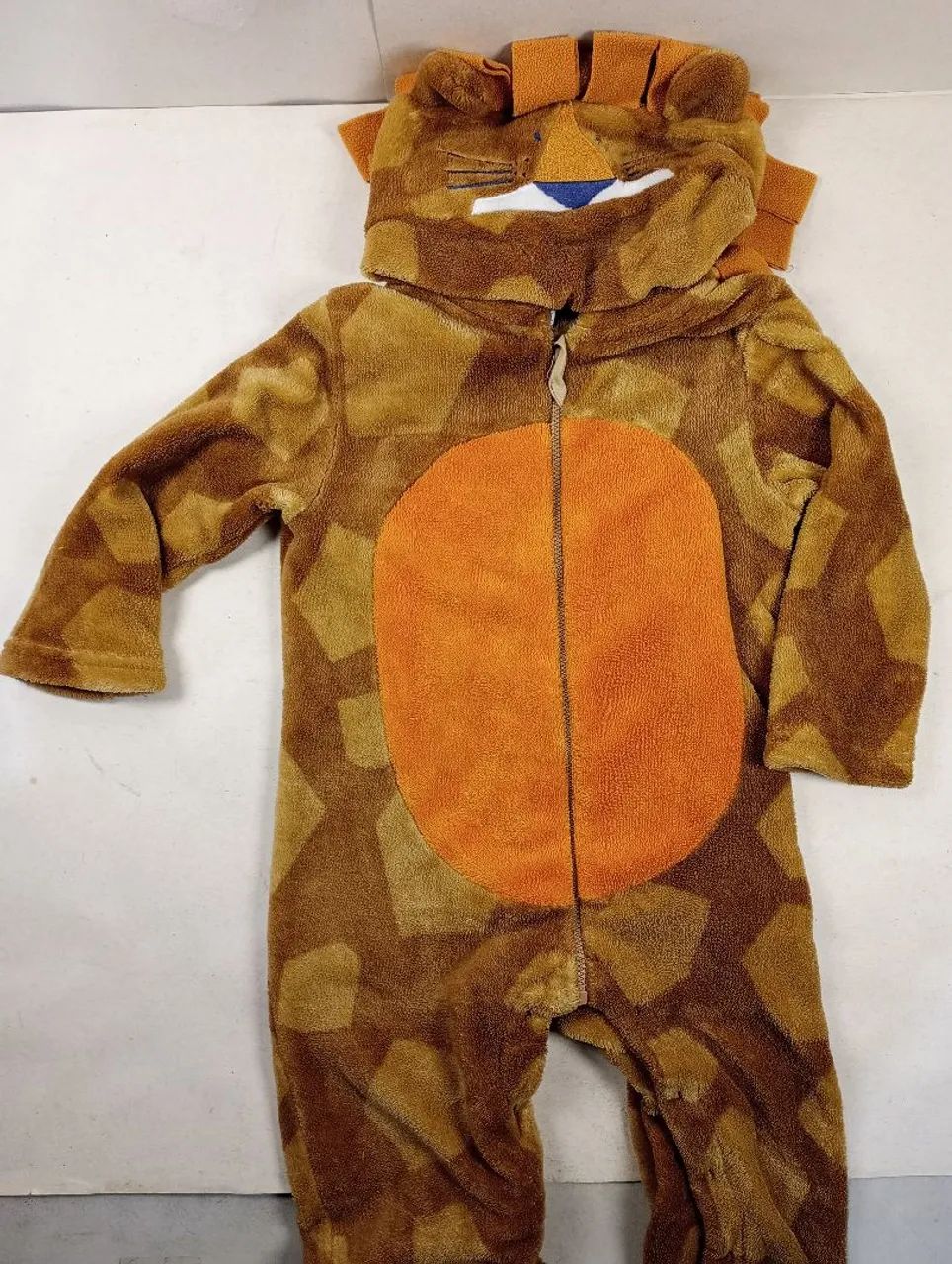 Kit 2 Macacões para Bebê - Pelúcia Leão + Listrado Algodão  - Foto 3
