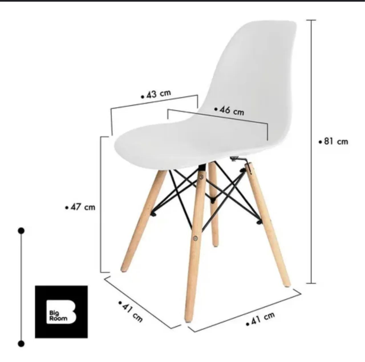 Cadeira Eames Eiffel Branca - Excelente Estado!  R$ 50,00 ( Cada ). - Foto 2