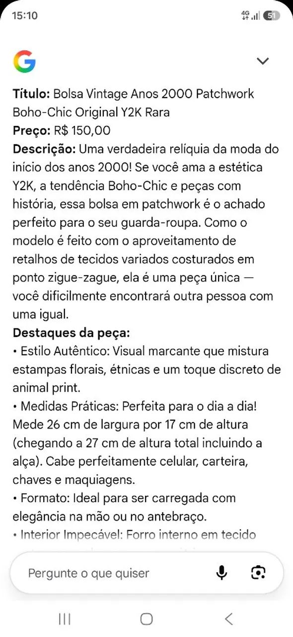 Bolsa vintage anos 2000 patchwork boho-chic  original  - Foto 5