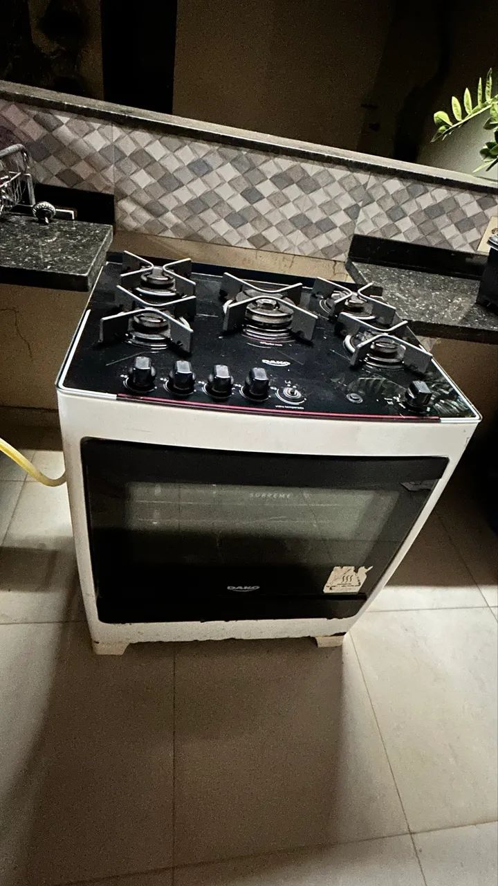 Fogão 5 Bocas com Mesa de Vidro - Funcionando Perfeitamente - Foto 2