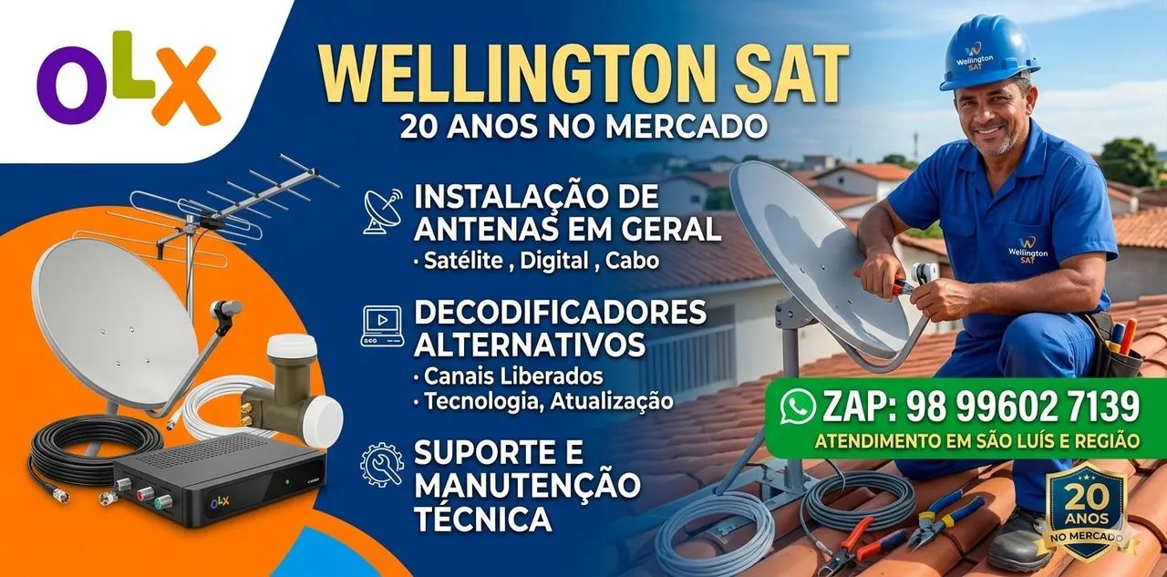 Técnico de Antenas via satélite/Digital e streaming