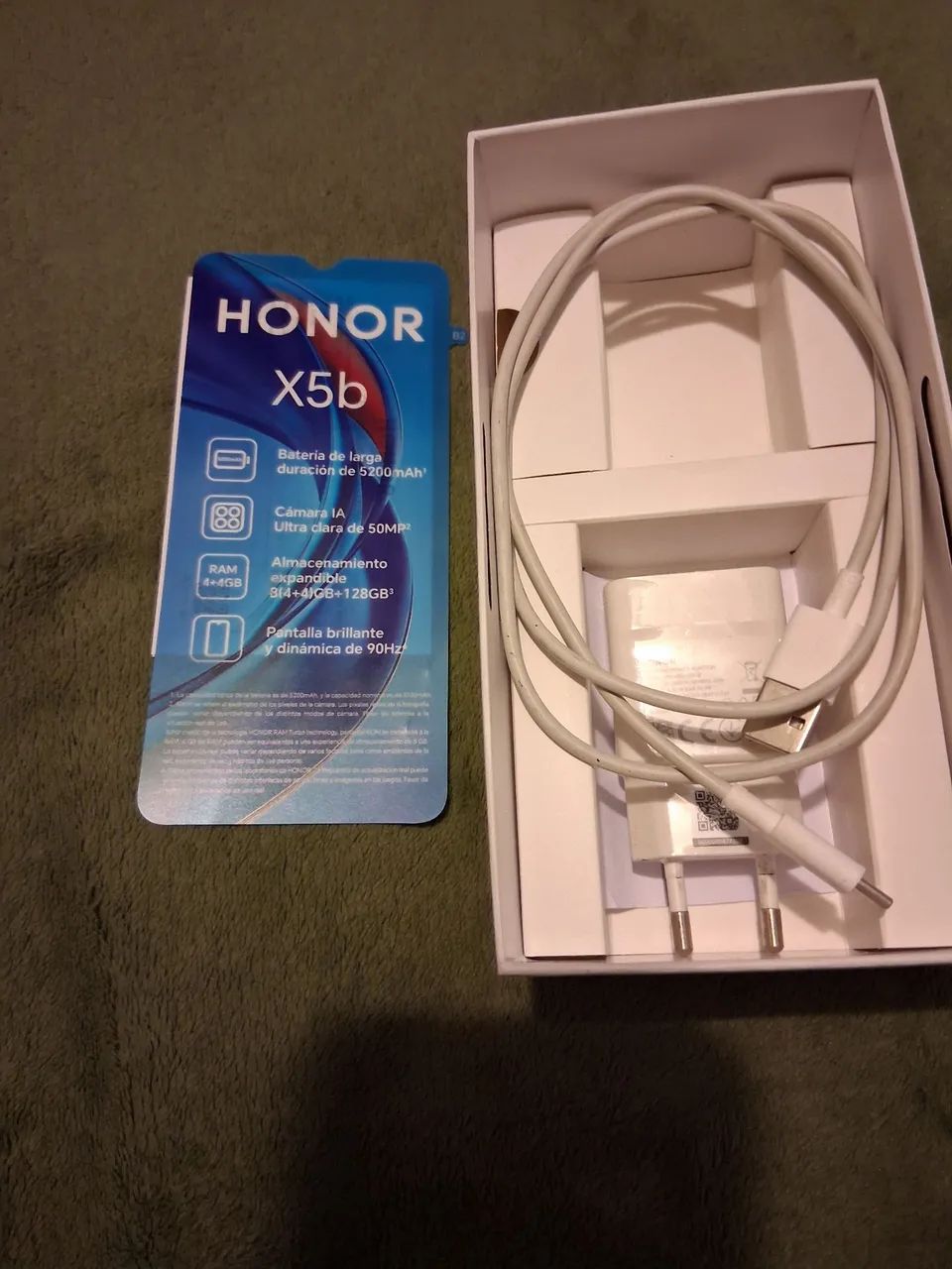 Celular da Honor 128 gigas X5b carregador horizinal  caixa chave  - Foto 2