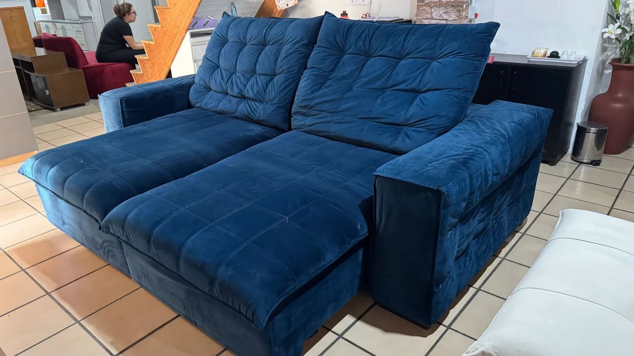 Sofá retrátil e reclinável 2,60M (entrego) 