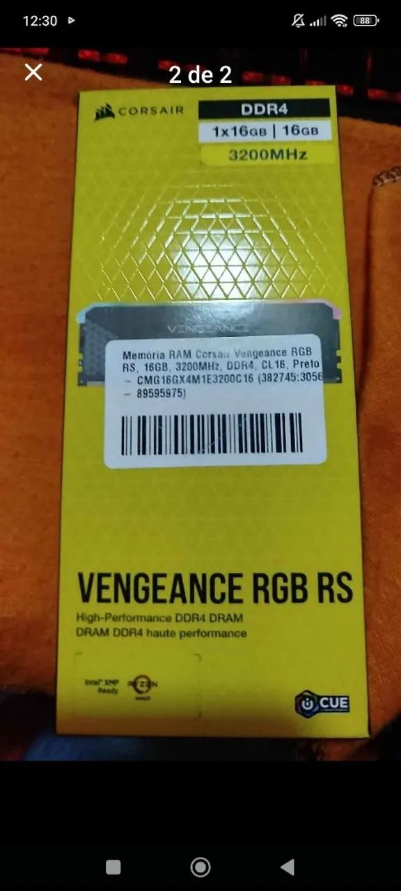 RAM DDR4 32GB (2X16) 3200MHZ CL16 - Foto 2