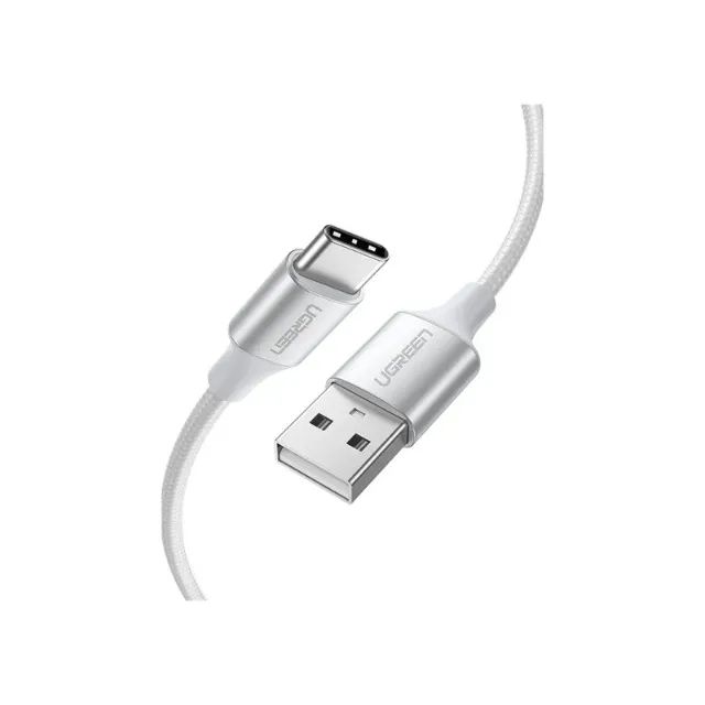 Cabo Ugreen USB-A/USB-C 3A US288 1M SLV-60131 - Prata