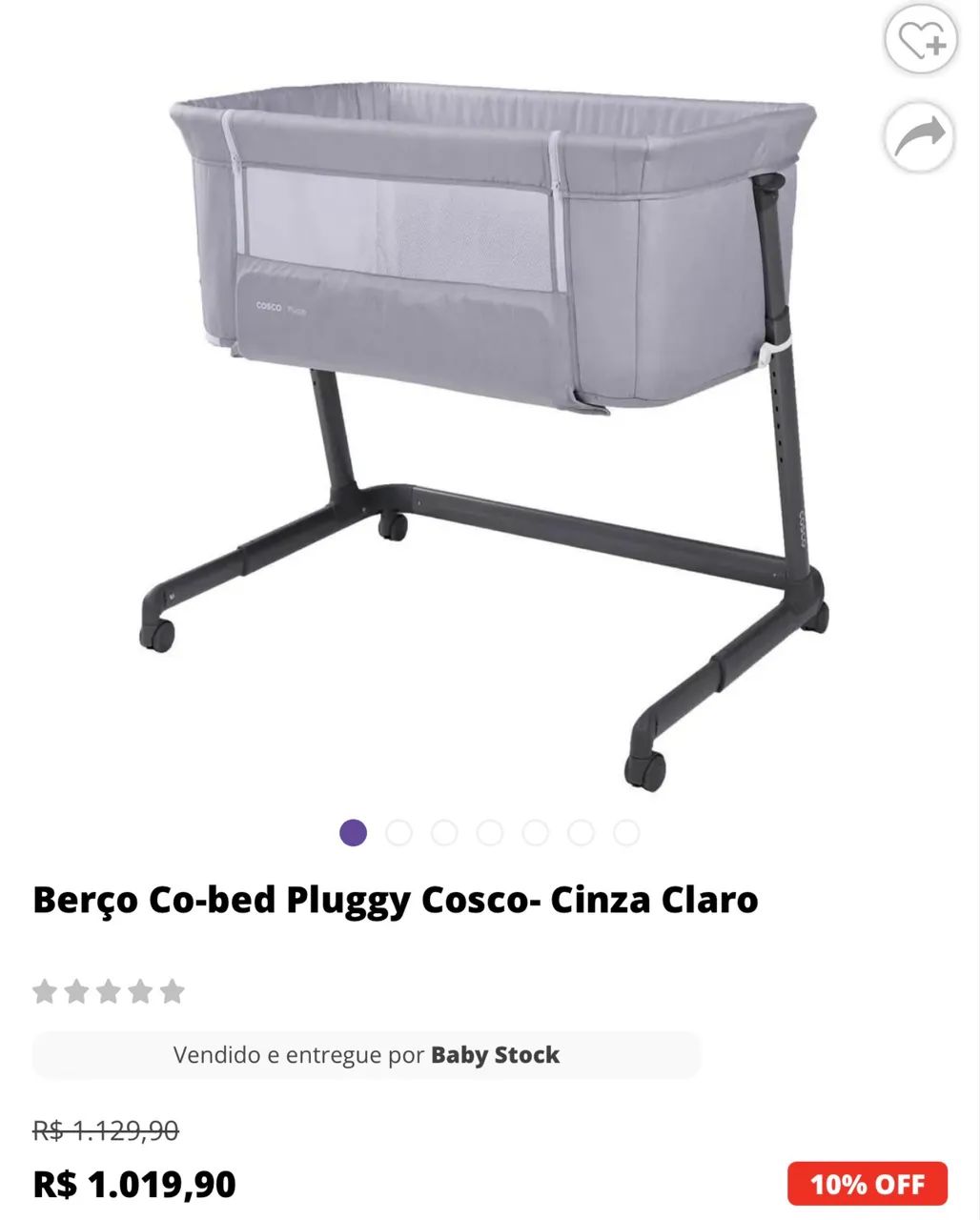 Berço Cosco Co-Bed Pluggy - Foto 3