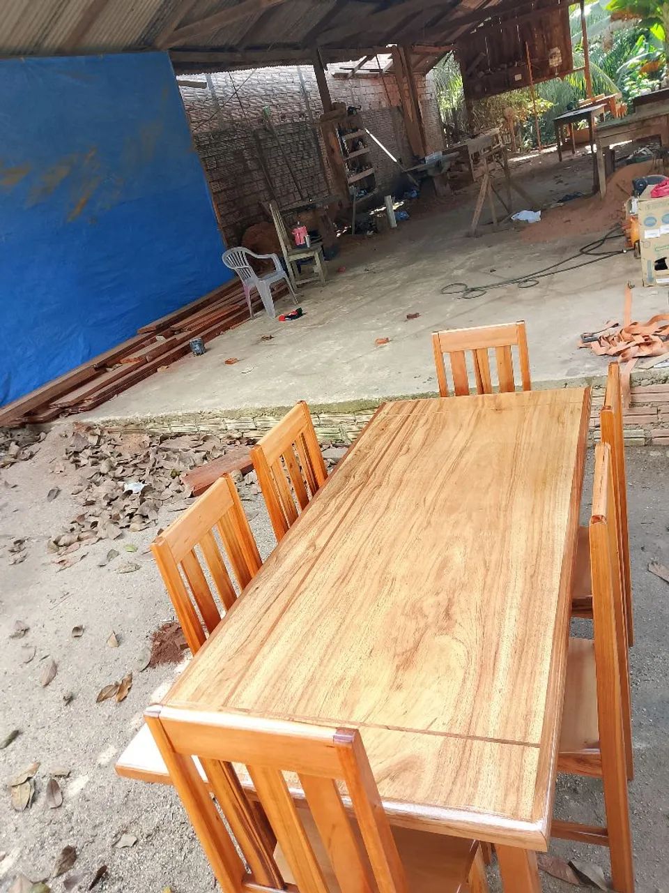 Mesa com 6 cadeiras de muracatiara  - Foto 4