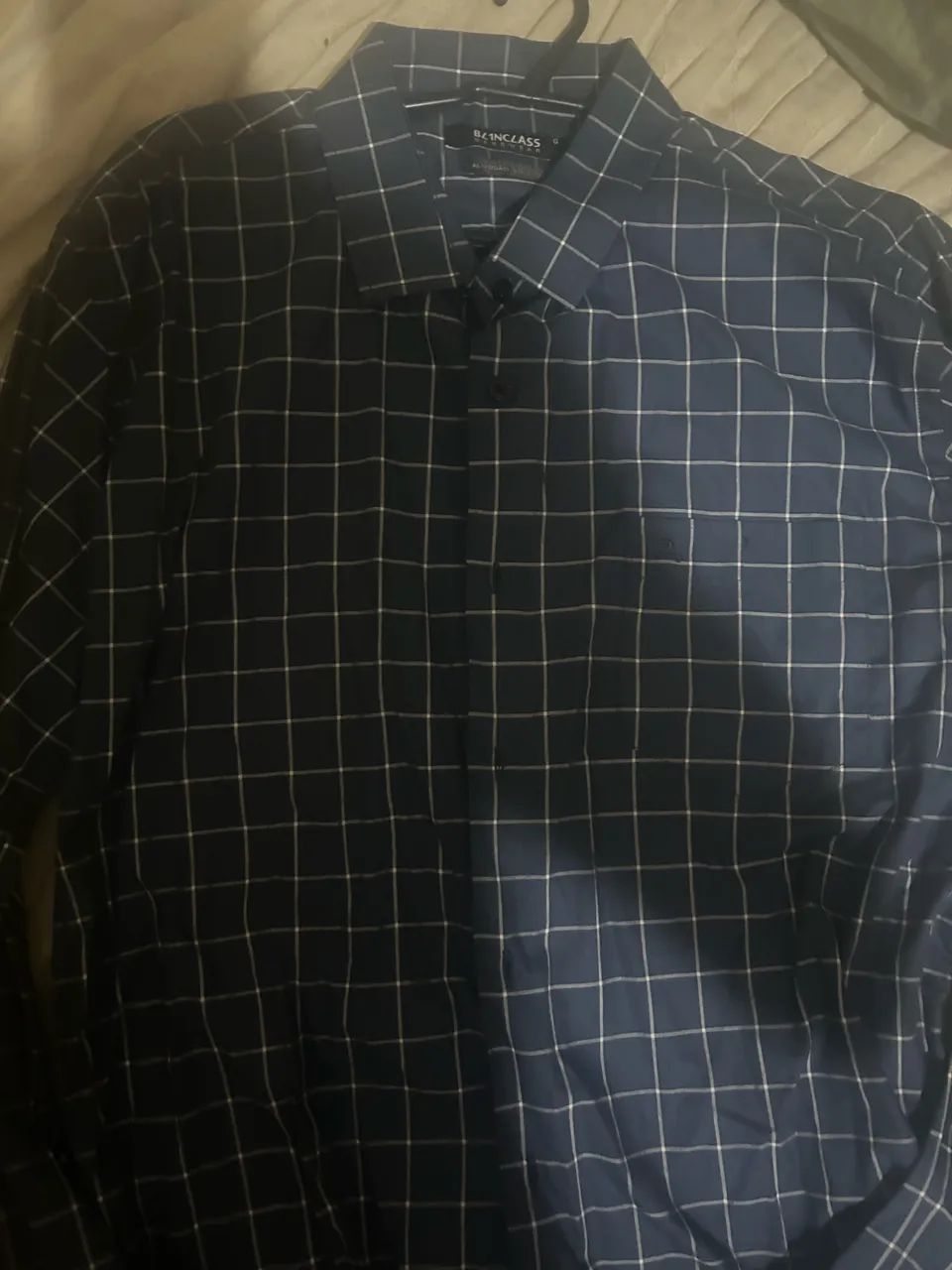 camisa manga longa, blinclass. em algodão egípcio. Nova.