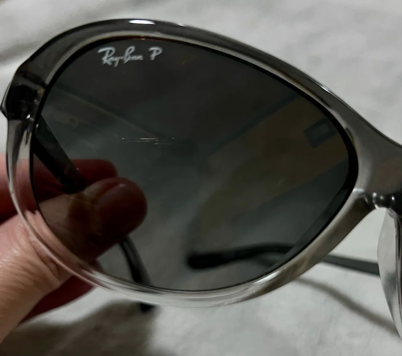 Óculos de Sol Ray-Ban Original Transparente Fumê - Lentes Polarizadas - Foto 2