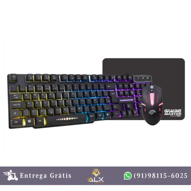 Kit Gamer Teclado + Mouse + Mousepad Kmex *ENTREGA GRÁTIS*