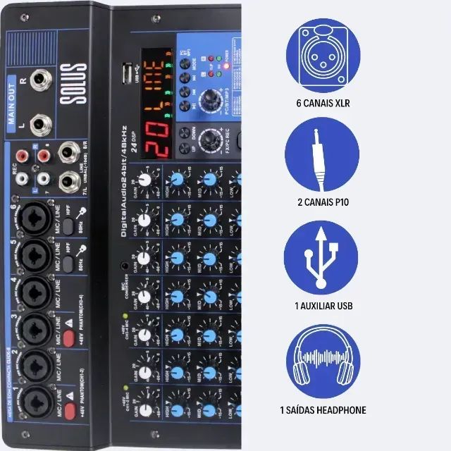MESA DE SOM COMPACTA SOLUS CLICK-8 - Foto 3